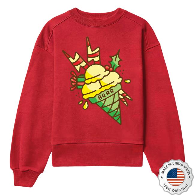 Official Gucci Mane Clothing Store Merch Brr Holiday Cone Crewneck Sweatshirt GucciMane Shop