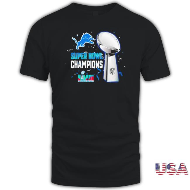 Detroit Lions Super Bowl Lvii 2023 Champions tee shirt Detroit Lions Super Bowl Lvii 2023 Champions T-Shirt