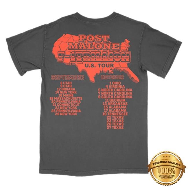 Official Post Malone Merch Store Shop Post Malone F-1 Trillion Outlaw Tour Tees
