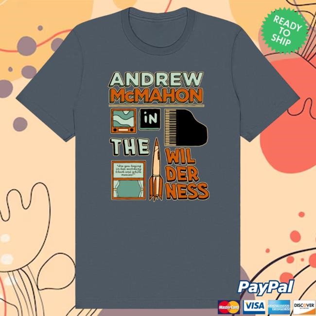 Official Andrew Mcmahon Merch Piano and Rocket Tees
