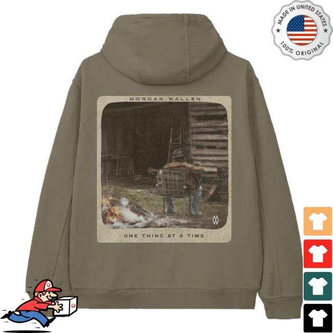 Official Morgan Wallen Merch Store Morgan Wallen One Thing At A Time One Year Anniversary Hoody Morgan Wallen Apparel Clothing Shop MorganWallen