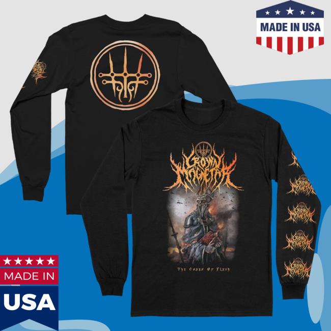 Official Indie Merch Store Shop Crown Magnetar "The Codex Of Flesh" Long Sleeve Tees IndieMerchStore