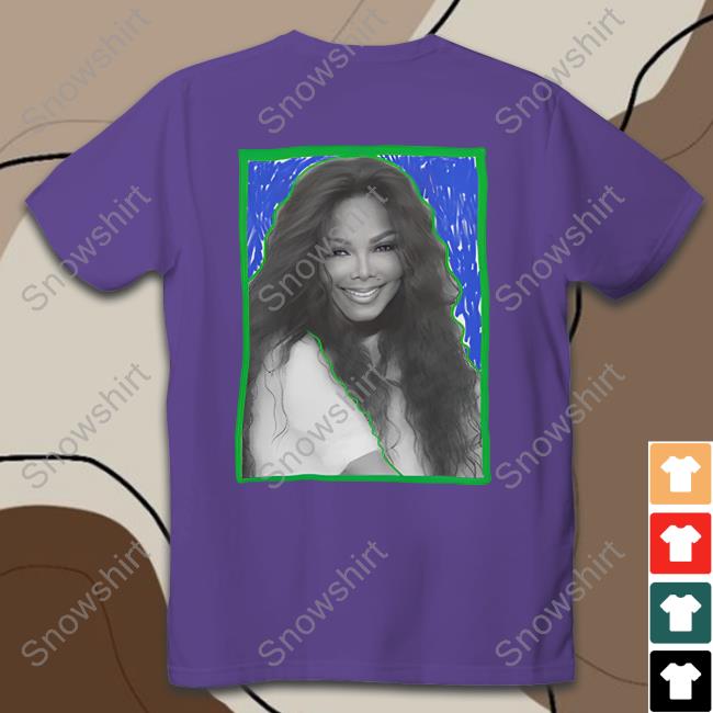Official Janet Jackson White Sketch T Shirt Janet Jackson White Sketch Tee Shirt