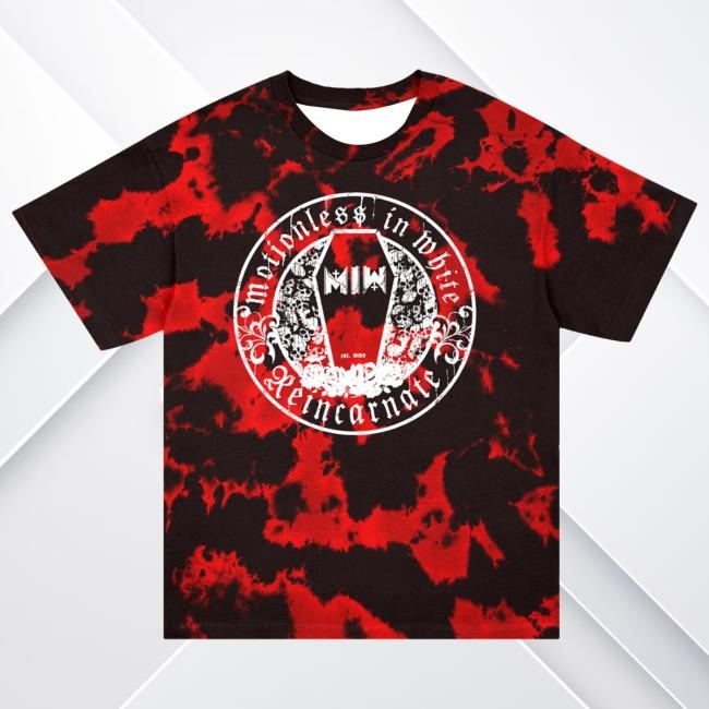 Official Miwmerch Motionless In White Reincarnate Crest Tees (Dye) Miw Merch Store