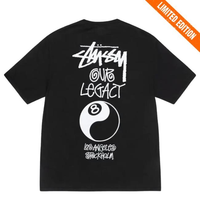 Sasom Stussy Our Legacy Work Shop 8 Ball Yin Yang Tee Pigment Dyed Shirt