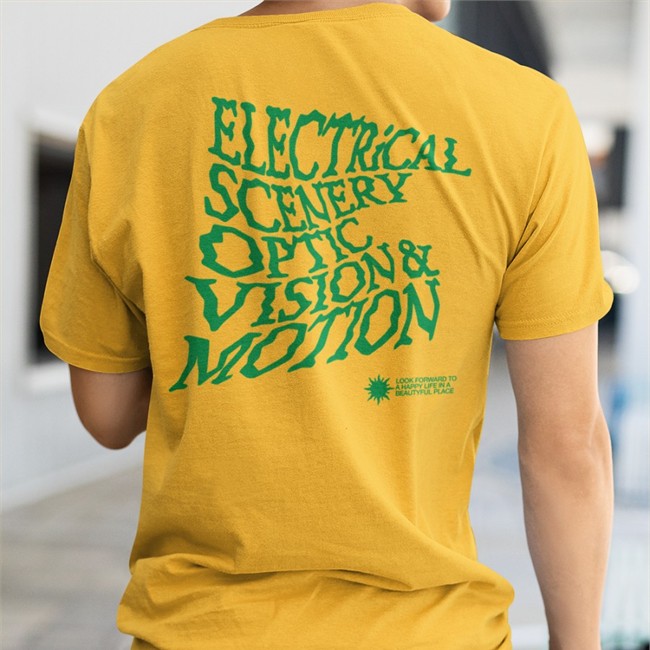 H&M Merch OpTic Roger Optic Vision Motion Crewneck Sweatshirt Electrical Scenery Optic Vision & Motion Look Forward To A Happy Life In A Beautyful Place