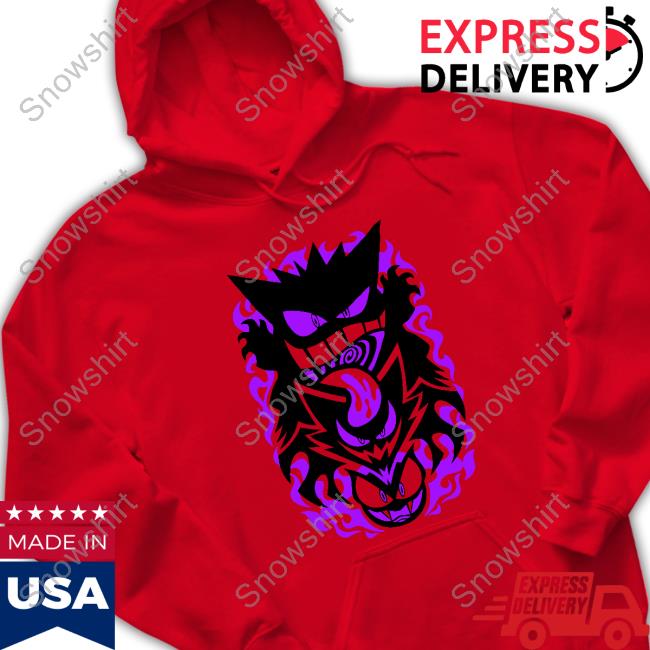 Gengar Evolution Pokemon Shirts Official Versiris Gastly Ghouls Long Sleeve Tee