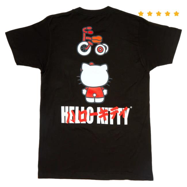 Official Sanrio Apparel Clothing Merch Store Shop Hello Kitty Sanrio Original Tricycle New Shirt Black