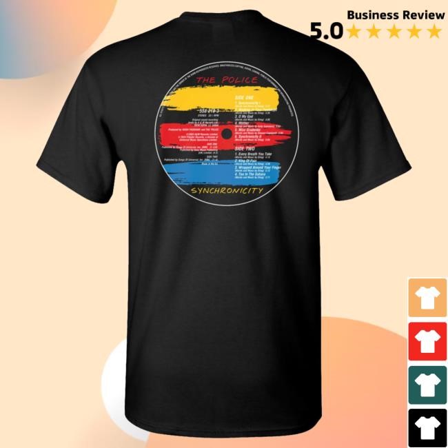 The Police Merch Store The Police Synchronicity Track List Tshirt