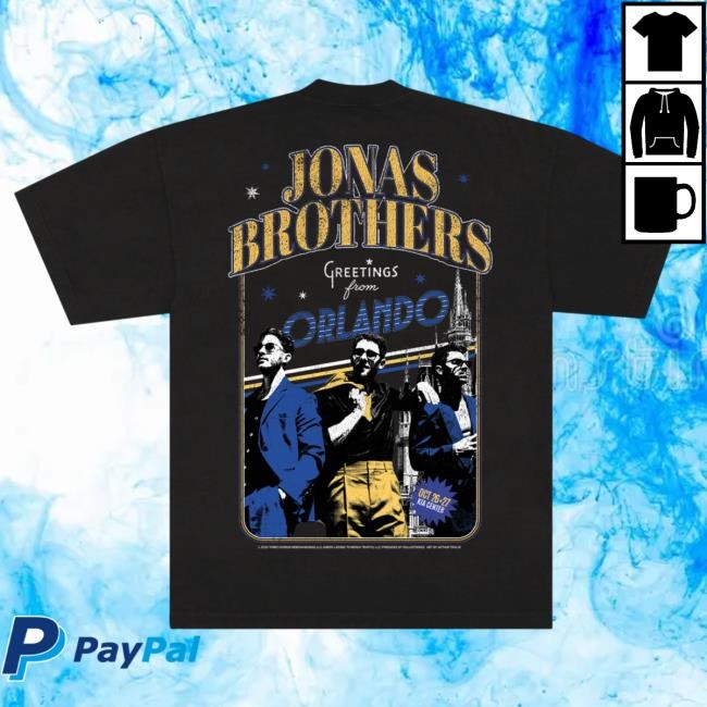 Official Jonas Brothers Merch Store Shop Greetings From Your Hometown - Orlando, FL Hot Shirt JonasBrothers