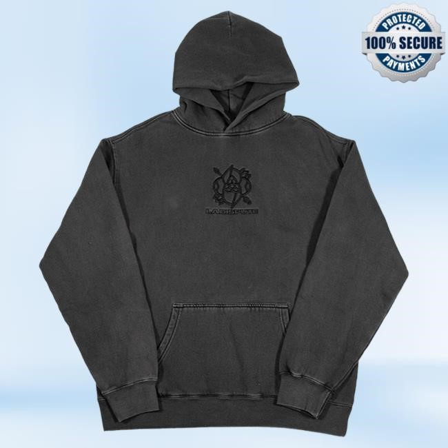 Official Hello Merch La Dispute Embroidered Black Logo Black Sweatshirt HelloMerch