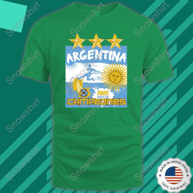 Argentina 2022 World Cup Campeones T Shirt Evangelista Sports Merch Roy Nemer