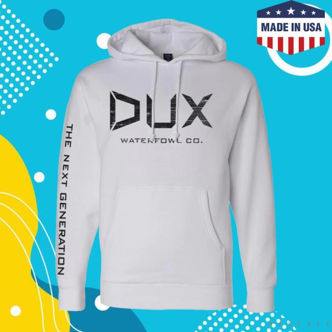 Official Dux Waterfowl Co Cupped Dux Thermal The Next Generation Hoody White Duxwaterfowl