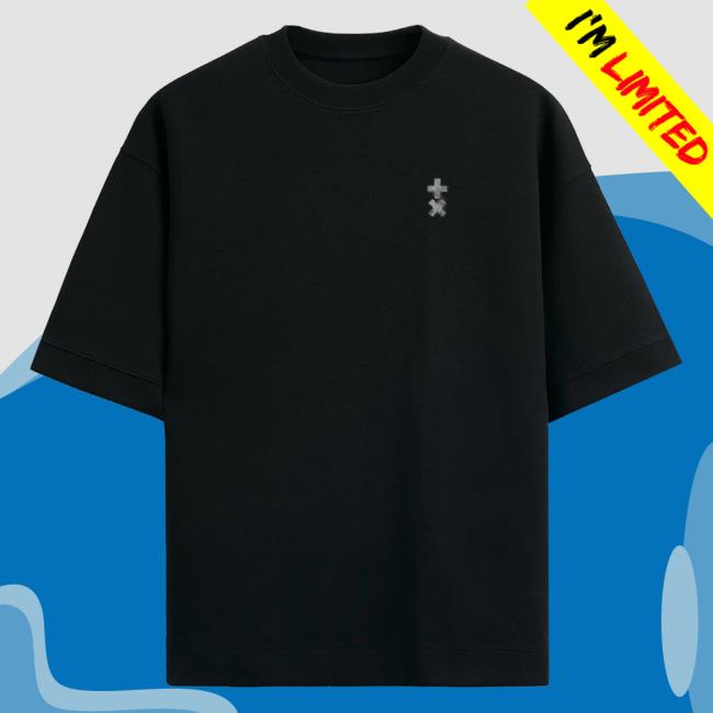 +X Black Silver Tee
