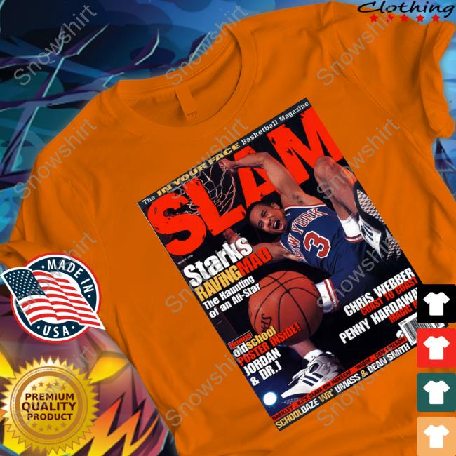 Jalen Brunson Wearing Slam Cover John Starks Raving Mad The Haunting Of An All Star T Shirt Jalen Brunson Slam Cover John Starks Raving Mad The Haunting Of An All Star Tee Shirt