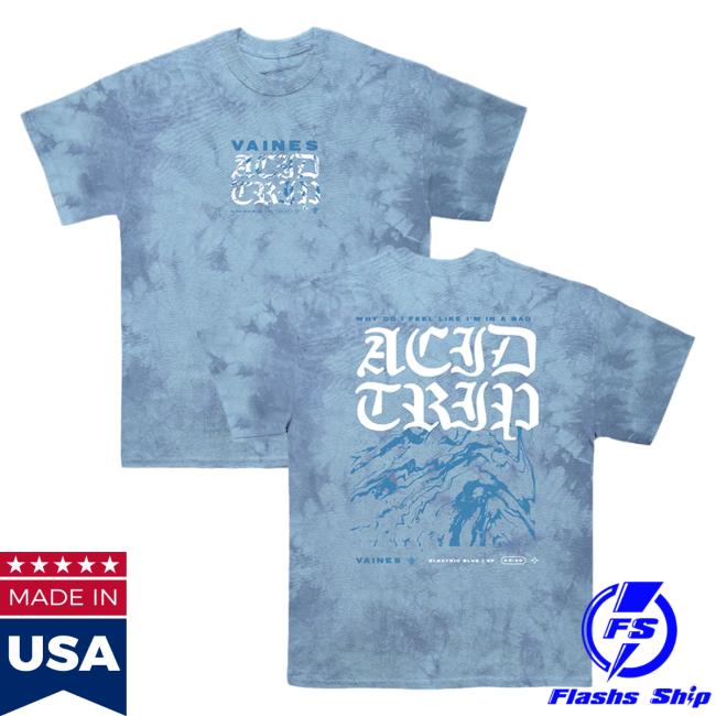 Hopeless Records Merch Vaines Electric Blue Crystal Wash Tie Dye Tshirt Hopelessrecords