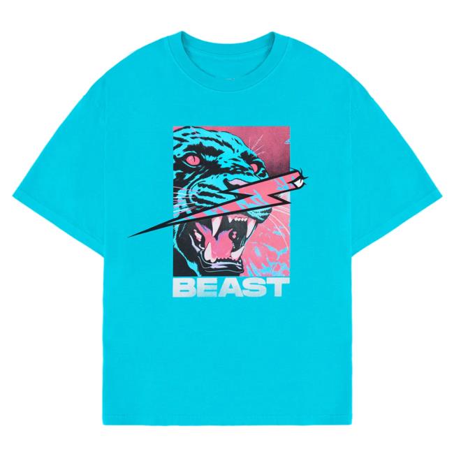 Official Mr Beast Merch Junglist Light Blue Long Sleeve Shirt