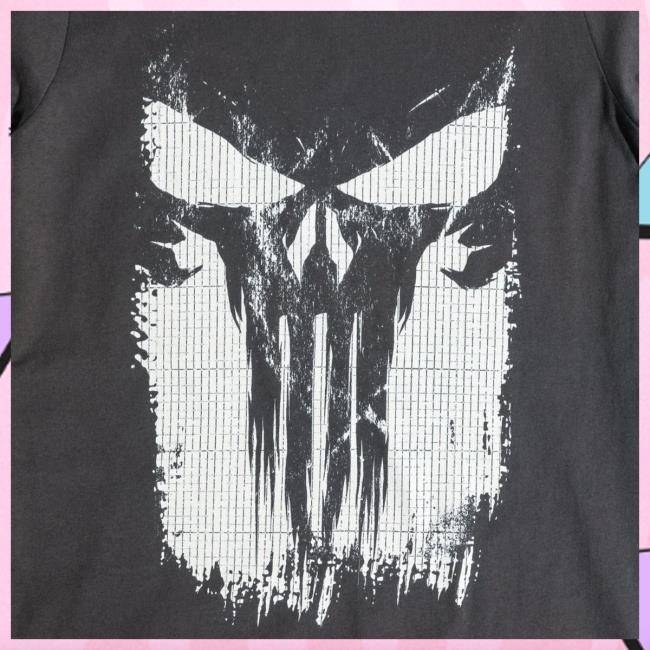 Official Heroes And Villains Merch Store Marvel The Punisher Logo Womens T Shirt