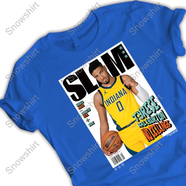 Adult Indiana Pacers Tyrese Haliburton SLAM Cover Funny Pacers Team Adult Indiana Pacers Tyrese Haliburton SLAM Cover Custom