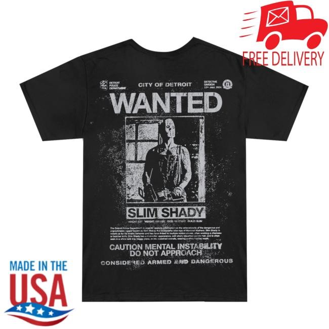 Eminem TDOSS Wanted Poster New Tee Eminem Merch Shop