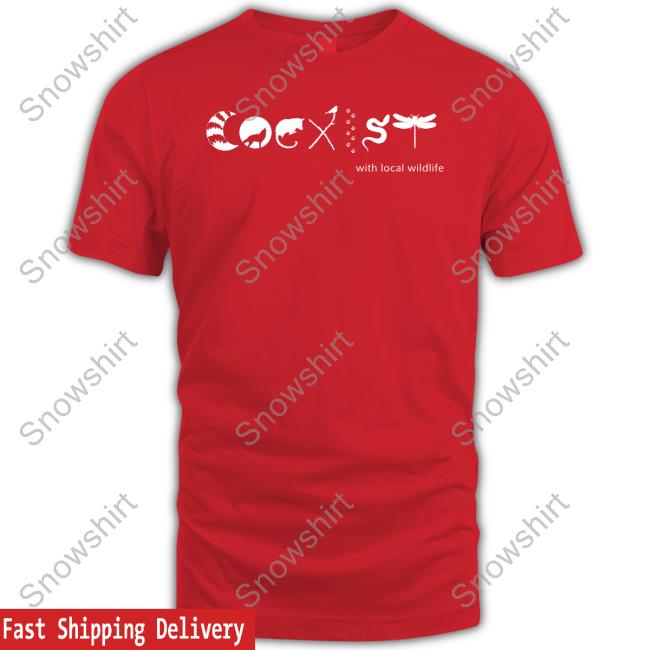 Official Nywolf Shop Coexist With Local Wildlife Long Sleeve Tee Wolf Conservation Center