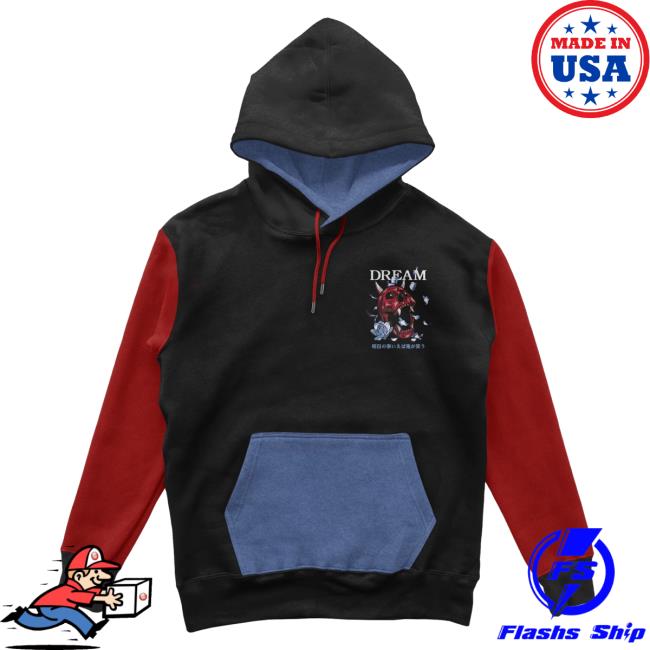 Official Dream Clothing The Demon Laughs Color Block Hoodie Dreamclothinghq