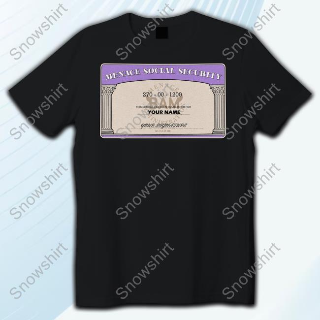 Customizeable BAM Black Social Security Shirt