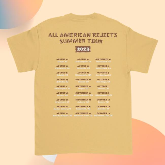 The All American Rejects Merch Wet Hot All American Summer Tour Shirt The All American Rejects Merch Wet Hot All American Summer Tour Sweatshirt