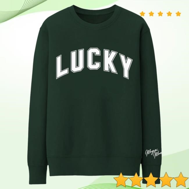 Official Megan Moroney Merch Lucky Varsity Crewneck