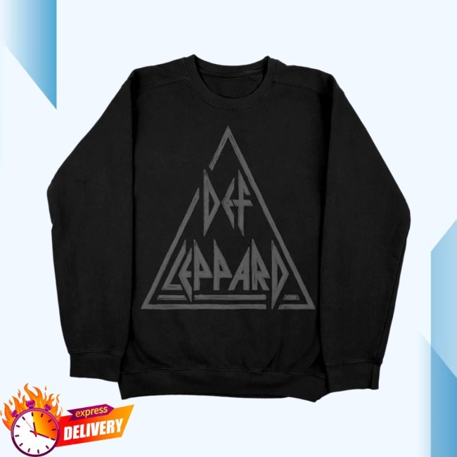 Triangle Texture Logo Sweatshirt Def Leppard Official Store
