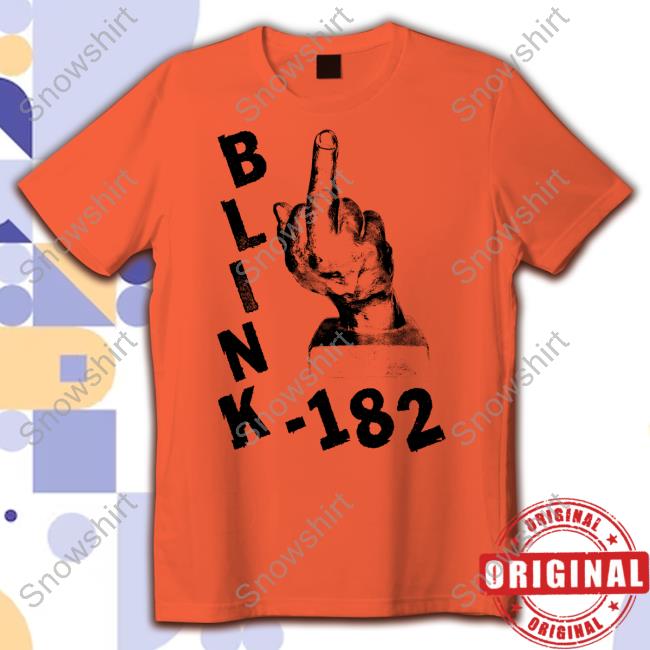 Blink 182 Merch Middle Finger Long Sleeved T Shirt