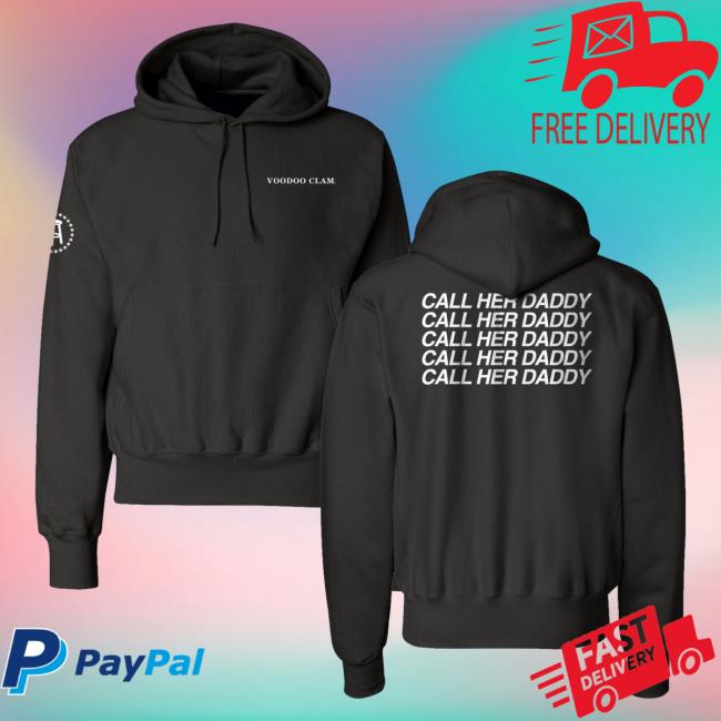Official Call Her Daddy Apparel Clothing Store Shop CHD Merch Voodoo Clam Black Crewneck Sweatshirt CallHerDaddy