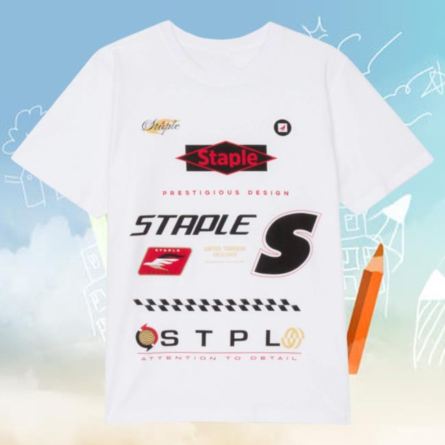 Official Staple Grand Prix Logos T-Shirts White
