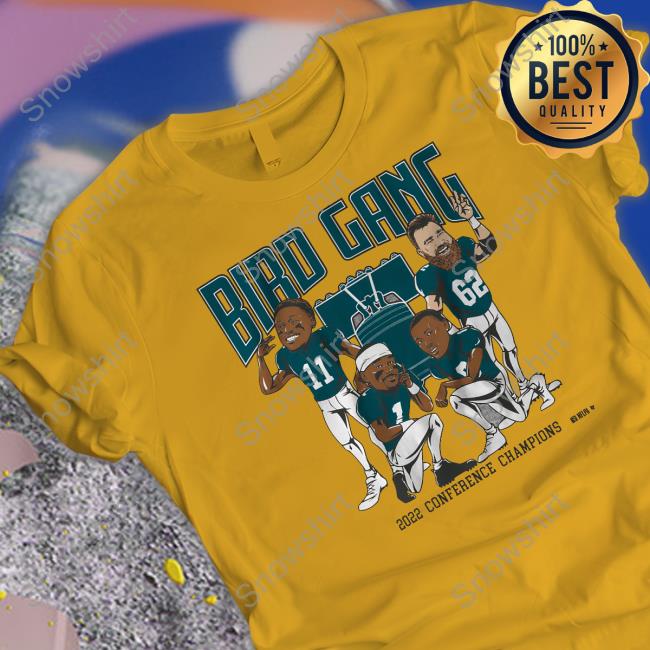 Bird Gang Conference Champions Caricatures Long Sleeve Bird Gang 2022 Conference Champions Caricatures T Shirt