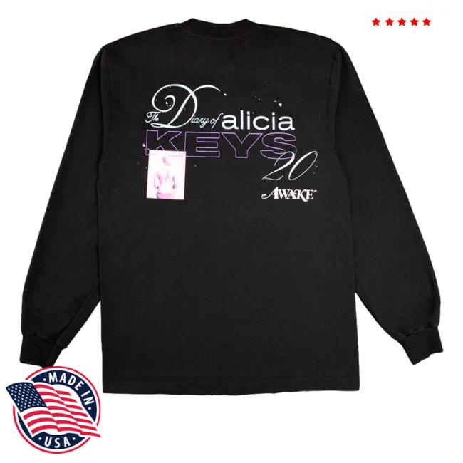 Official Alicia Keys Merch Awake Ny X Diary 20 Long Sleeve Shirt Alicia Keys Merch Awake Ny X Diary 20 Long Sleeve Shirt