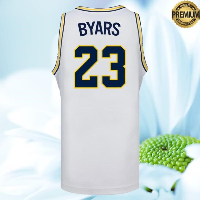 Michigan Wolverines #23 Ciara Byars Student Athlete White Women's Basketball Jersey Tshirt The M Den Shop Official