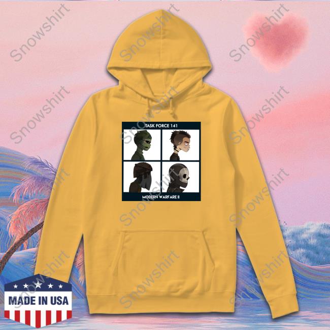 Nick Martineau Wearing Task Force 141 Modern Warf Are Ii Hooded Sweatshirt Task Force 141 Modern Warf Are Ii Long Sleeve T Shirt