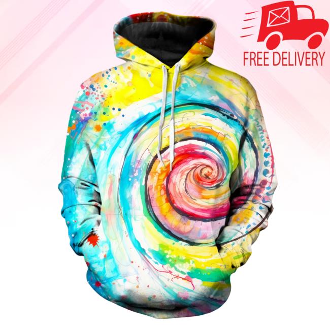 Water Color Swirl Unisex Hooded Sweatshirt