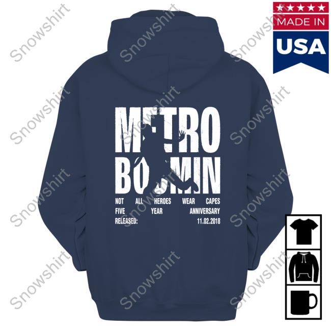 Metro Boomin Merch Nahwc 5 Year Cover Tee Shirt Not All Heroes Wear Capes five year anniversary Cover Sweatshirt