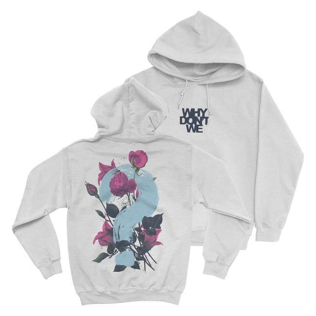 Official Merch Bar Why Don't We Store Shop Flower Square Pullover Hoodie White MechBar
