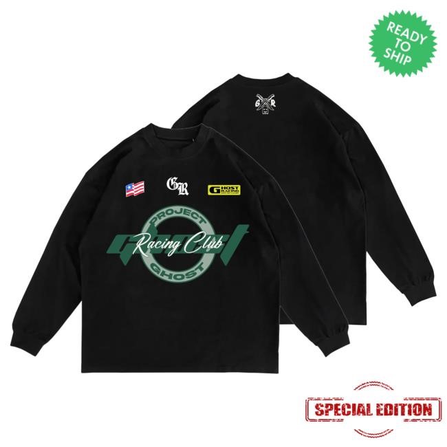Official Ghost Racing Project Ghost Green Long-Sleeve - Black