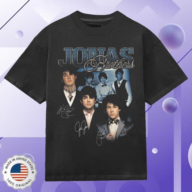 Official Jonas Brothers Merch Store Jonas Brothers Brothers Throwback Shirt 2025 JonasBrothers