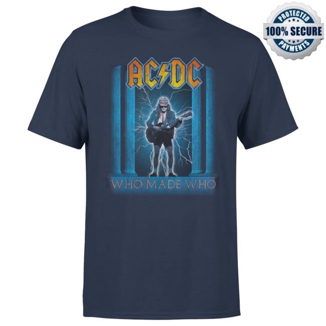 Official Ac Dc Merch Store Ac/Dc Who Made Who Navy T-Shirts Ac Dc Shop Acdc Clothing