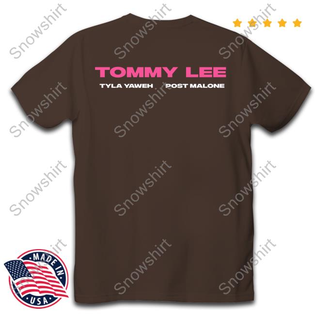 Official Post Malone Merch Tommy Lee Cover Black Shirts Post Malone Tommy Lee Cover Black Shirt
