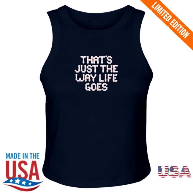 Official Gracie Abrams Merch Store Gracie Abrams Navy That's Just The Way Life Goes Ribbed Tank Attractive Shirt GracieAbrams