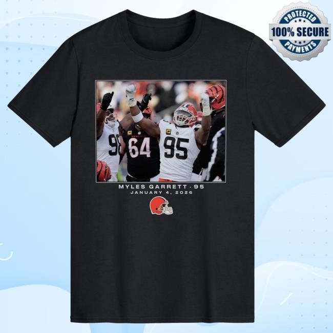 Hot NFL Fan Tee Myles Garrett Cleveland Browns Flash Features Week 18 Black