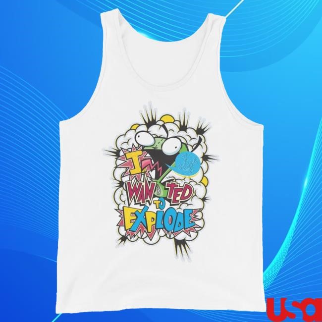 Official Paramount Merch Store Invader Zim I Wanted To Explode Adult Tank Top Shirt New Paramount Clothing Shop