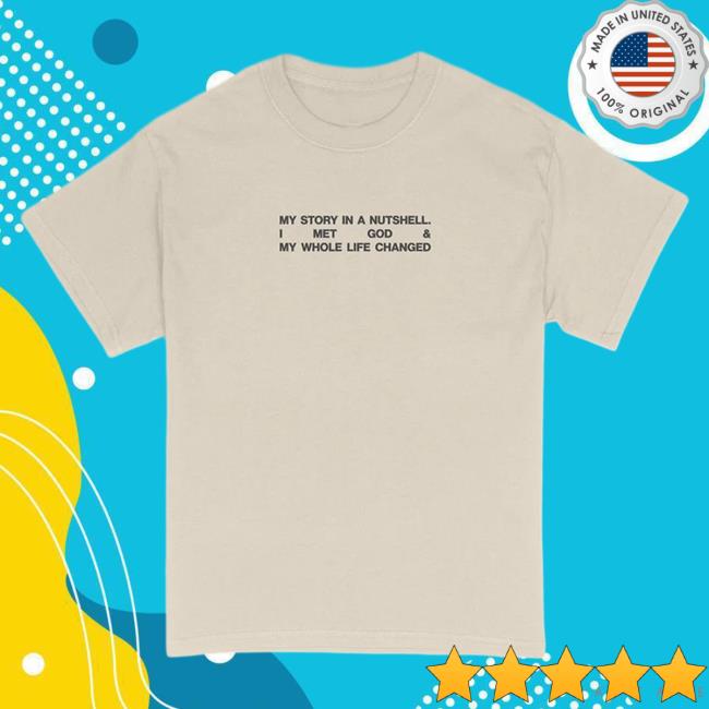 Official Merch Bar Lecrae Store I Met God Tan Shirt New MerchBar