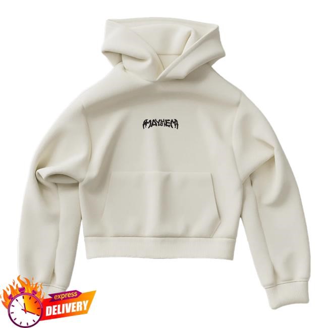 Official Lady Gaga Merch Store Lady Gaga Dual Photo Cropped Attractive Hoodie Ladygaga