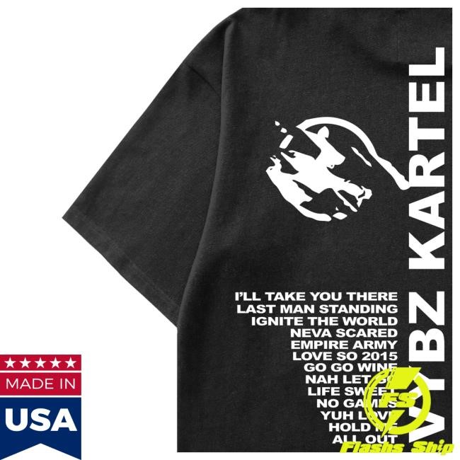 Official Vybz Kartel Merch Store Last Man Standing Tees
